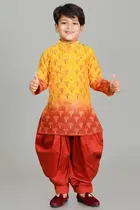 Cotton Printed Kurta with Patiyala Set for Boys 