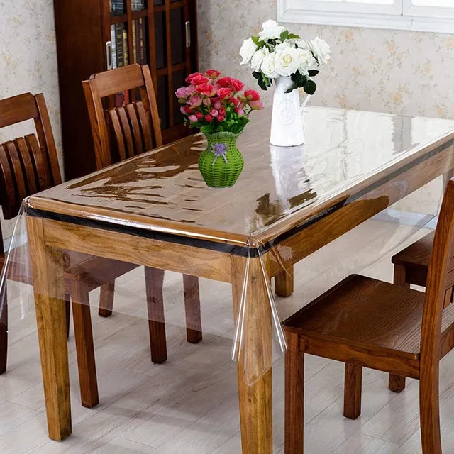 PVC Printed 4 Seaters Table Cover (Multicolor, 40x60 inches)