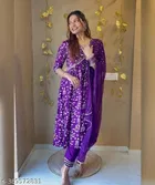 Rayon Printed Kurta with Pant & Dupatta for Women 