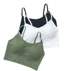 Cotton Blend Lightly Padded Wire Free Sports Bras for Women 