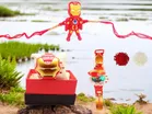 Synthetic Rakhi with Light Watch for Kids 