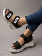 Shoetopia Grey Mesh Sandals 