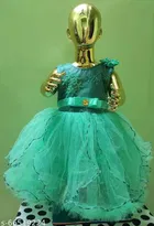 Net Sleeveless Dress for Girls 