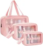 Portable Waterproof Zippered Cosmetic Bags 