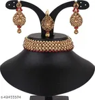 Stylish Tanmaniya For Women's 1 Necklace, 1 pair of Earrings and 1 maang tikka