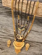 Combo of 4 Pcs Mangalsutras with Earrings Set for Women 