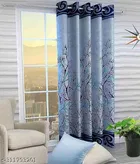 KANUSHI Industries® 1 Pieces Washable Polyster Panel Design Eyelet Long Door Curtain 