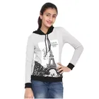 Cotton Blend Printed Hoodie for Girls 