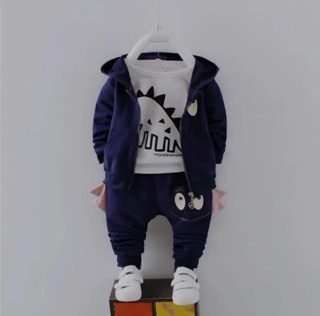Hosiery Clothing Set for Kids (Navy Blue, 1-2 Years)