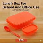 Parikshit Divine Lunch Box For Schol And Office use, Red