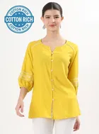 Casual Regular Sleeves Embroidered Short Kurti 