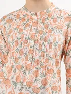 Womens Ethnic motif printed rayon short Kurti 