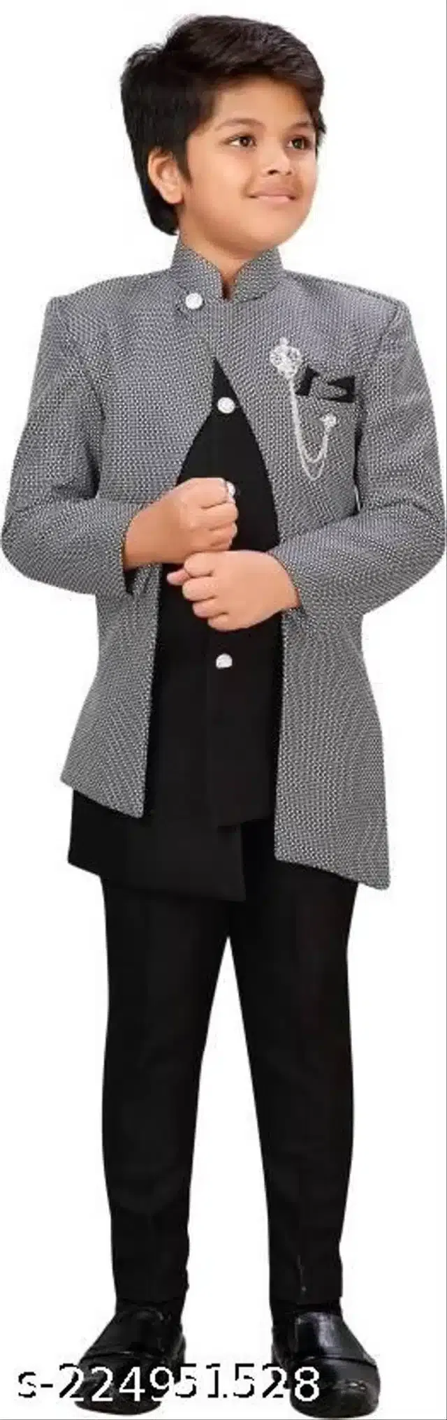 Indo Western Sherwani for Boys (Multicolor, 8-9 Years)