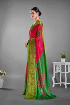 Moss Chiffon Printed Saree for Women 