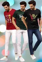 Polyester Round Neck T-Shirt for Men 