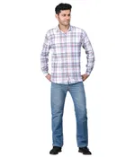 Poly Cotton Full Sleeves Chequered Shirt for Men 