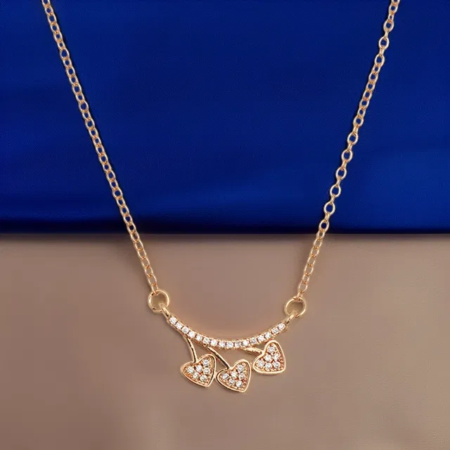 Gold Plated Pendants with Bracelets for Women (Gold, Set of 2)