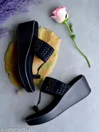 Shoetopia Embellished Wedge Sandals 