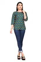 Fashion Villa Casual Crepe Printed Top For Women 