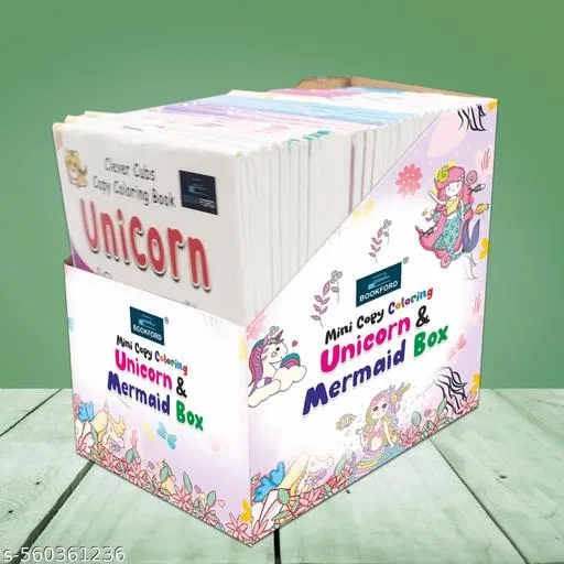 Mini Copy Coloring Box – Unicorn & Mermaid Edition with 40 Fun-Filled Books for Girls Who Love Magical Creatures