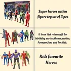 Avengers Super Heroes Action Figure Set, 5 Pieces 