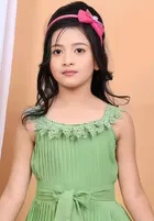 Solid Rayon Frock for Girls 