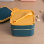 Blue 2 layer lunch box _ 2868