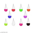 Plastic Hanging Planter (Multicolor, Pack of 10)