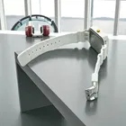 Silicone Strap Square Analog Watch for Men 