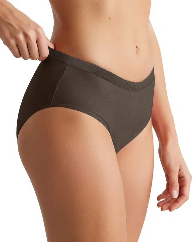Cotton Solid Briefs for Women, Pack of 1 (Assorted, 105 cm)