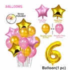 6th Happy Birthday Balloon Decoration,Pink,Set Of 1