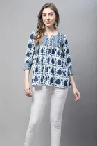Cotton Printed Top for Women 