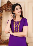 Rayon Kurti for Women, Purple 