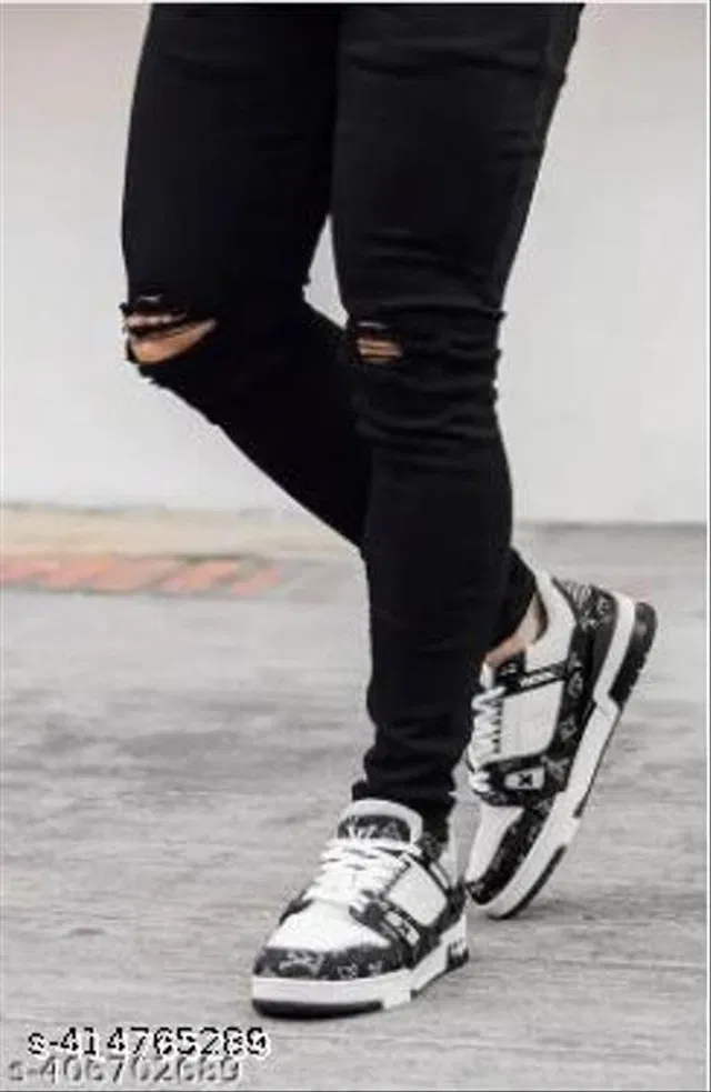 Denim Slim Fit Jeans for Men (Black, 28)