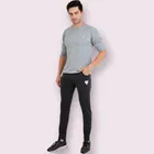 Lycra Nylon Logo Printed Track Pant for Men 