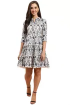 Cambric Cotton Printed Western Dress for Women 