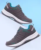 Asian Cosco SPL Sports Shoes,Running Shoes,Walking Shoes,Training Shoes, Running Shoes For Men (Grey-Firozi , 8 UK/India)
