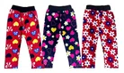 Fleece Printed Tights for Girls (Pack of 3) (Multicolor, 0-3 Months)