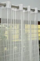 Sheer Plain Cream Window Curtain 5ft Pack of 1