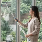 2-in-1 Window Cleaner featuring a squeegee and a microfiber scrubber