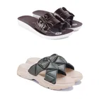 Combo of Sliders & Flats for Women (Multicolor, 5) (Set of 2)