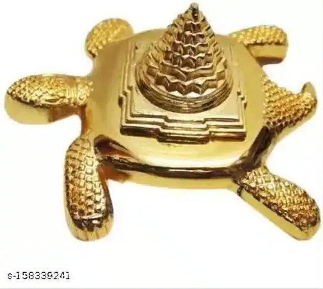 Turtle Meru Yantra Showpieces (Gold)