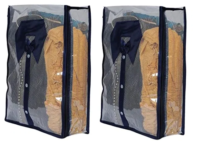 Cotton Foldable Clothes Cover (Multicolor, Pack of 2)