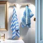 Safina Hand & Bath Towel Set Pack of 2 Diamond Blue
