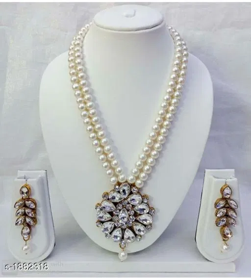 Stylish Alloy & Pearl Women's Jewellery Set