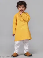 Cotton Blend Kurta with Pyjamas for Boys 