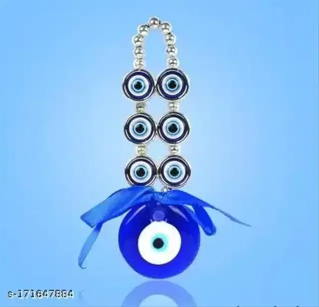 Six Ball Evil Eyes Wall Hanging (Blue)