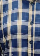 Cotton Blend Checkred Shirt for Men, Cream & Blue 