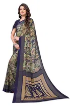 Women Georgette Printed Saree With Unstitched Blouse 