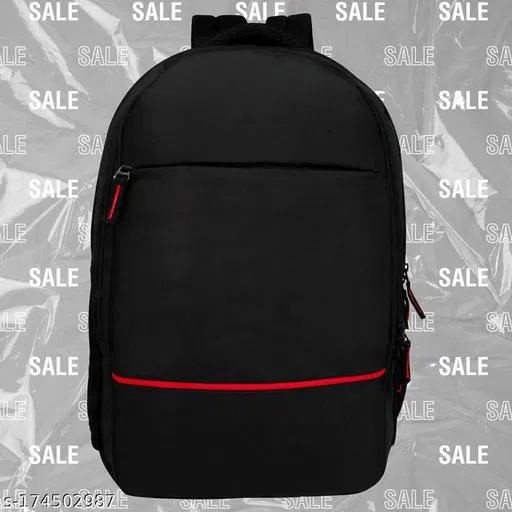 Nylon Backpack for Men & Women, Black